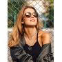 Hicarer 4 Sets Butterfly Lock Chains Pendants Necklace Hearts Layered Choker Punk Alloy Jewelry Chunky Chains Necklace for Eboy Egirl Women Men