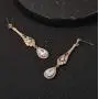 SWEETV Slender Teardrop Cubic Zirconia Chandelier Dangle Earrings- Bridal Wedding Jewelry Style for Brides,Bridesmaids