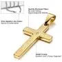 Cupimatch Mens Stainless Steel Religious Bible Lords Prayer Cross Pendant Necklace, 22'' Chain