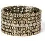 SPUNKYsoul New! Antique Gold or Silver Crystal Boho Stretch Bracelet for Women Wedding Bridal Collection