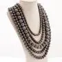 JANE STONE Fashion Faux Turquoise Necklace Acrylic 5-Row Multi-Layered Collar Women JANE STONE Fashion Faux Turquoise Necklace Acrylic 5-Row Multi-Layered Collar Women
