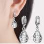 Moonlight Opal Tears Drop Silver-plated Hypoallergenic Ear Jewelry Earrings,Fashion Drop Earrings for Women Girls Gift Collection