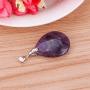 Ylwjewelry Tree of Life Necklace Natural Germstone Chakra Necklace Pendant Teardrop Healing Crystals Jewelry with Adjustable Chains Gift for Women Men