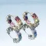 Women Silver Earrings Rose Gold Earring Garnet Peridot Amethyst Morganite Ideal Gift Choice