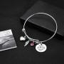 Dletay Cremation Bracelet for Ashes Stainless Steel Urn Bracelet with Heart Charm Ashes Holder Memorial Urn Bangle for Ashes