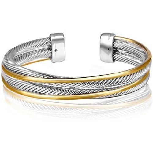 UNY Vintage fashion Twisted Cable wire bracelet new Antique design Elegant Unique Retro Cuff Bracelet