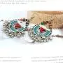 Vintage Boho Statement Drop Dangle Earrings Bohemian Ethnic Handmade Beaded Enamel Hook Charms Earring Jewelry for Women Girls Elegant Gift