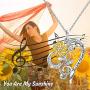 JUSTKIDSTOY Sunflower Necklace S925 Sterling Silver - You are My Sunshine Necklace Sun Flower Heart Pendant Musical Note Jewelry Gifts for Women Mom Mothers Day Birthday