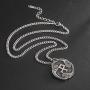 LUSSO Rune Amulet Charms Necklace Norse Viking Runes Collection Charms Pendant Talisman Futhark Jewelry for Women Men