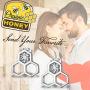 Besilver Cat Ring Hexagon Honeycomb Bee Ring Earrings Turtle Ring Star of David Ring Cactus Ring Cute Rings for Women Teen Girls Sterling Silver Adjustable Bands Ring
