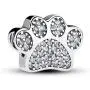 WYKISS Pandora Paw Prints Charm Bead - 925 Sterling Silver Bead Charms Fit European Charm Bracelets and Necklaces Valentines Gift