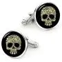 Kooer Vintage Gold Sugar Skull Cufflinks Handmade Gold Skull Cuff Links Wedding Jewelry Gift for Men Kooer Vintage Gold Sugar Skull Cufflinks Handmade Gold Skull Cuff Links Wedding Jewelry Gift for Men
