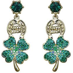 Kirks Folly Good Luck Shamrock Pierced Earrings (Goldtone) Elegant St. Patricks Day Jewelry