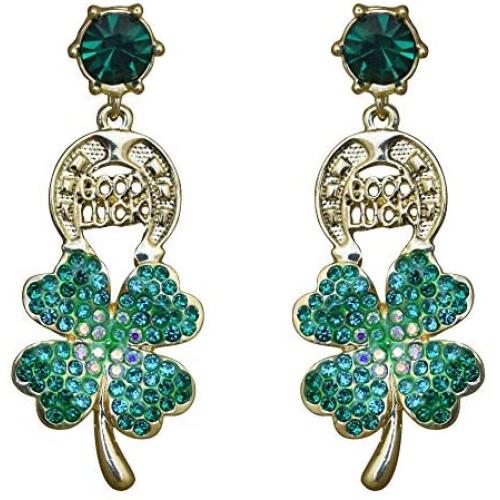 Kirks Folly Good Luck Shamrock Pierced Earrings (Goldtone) Elegant St. Patricks Day Jewelry