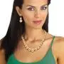 Palm Beach Jewelry Goldtone Graduated Bead Strand Necklace and Earring Set (15.5mm), Lobster Claw Clasp, 18 inches