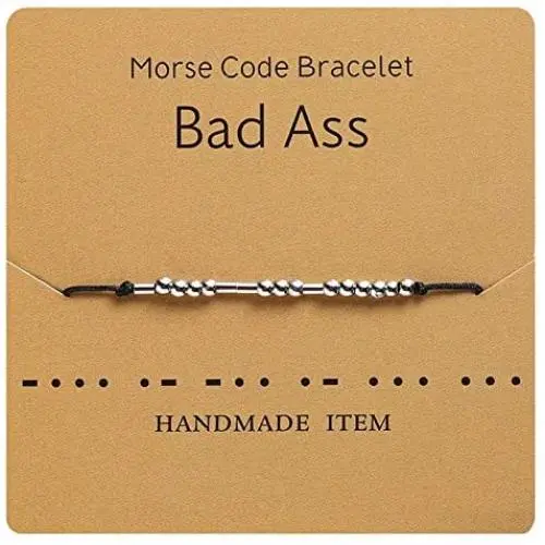 Ttdwg Morse Code Bracelet Bad Ass Jewelry for Her Alphanumeric Couple Bracelet Adjustable Bracelet Beads Friendship Inspirational for Women Girls Ttdwg Morse Code Bracelet Bad Ass Jewelry for Her Alphanumeric Couple Bracelet Adjustable Bracelet Beads Friendship Inspirational for Women Girls