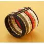 Touchstone New Indian Bollywood Beautiful Beaten Metal Beads Wrist Enhancer Openable Cuff Bracelet in Gold Tone for Women.