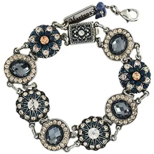 Mariana Jewelry Ocean Bracelet, Silver Plated with Crystal, Nature Collection MAR-B-4054_1 2142 SP