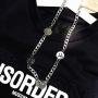 Smiley Chain Necklace Stainless Steel Punk Hip Hop Street Dance Rock Necklace for Men Women
