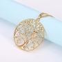 Ouran Necklace for Women,Tree of Life with Owl Pendant Necklace Girls CZ Crystal Necklace Long Chain Necklace