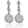 A+O Bridesmaid Gift, Wedding Drop Dangle Crystal Earrings in Silver, Gold, Rose Gold