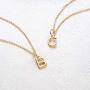 Letter Necklaces Gifts for Women Girls : 14k Gold Plated Dainty Initial Charms Personalized Name Teens Kids Birthday Jewelry