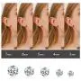 Sterling Silver Stud Earrings for Women, 925 Sterling Sliver Stud Earrings Set for Girls, Hypoallergenic Cubic Zirconia Stud Earrings for Men, Sizes 3/4/5/6/7mm
