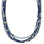 Silpada Into the Blue Natural Lapis & Quartzite Multi-Strand Necklace in Sterling Silver & Brass