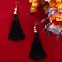 Florishkart Colorful Tassel Earrings 1 Tier Layered Bohemian, Eardrop Big Dangle Drop Fashion Jewelry Earrings For Womens Teen Girls Valentine Birthday Party Gift (White)