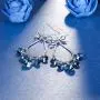 Sllaiss Blue Teardrop Dangle Earrings S925 Bow Earrings for Women with Swarovski Crystals Drop Earrings Stylish Jewelry Gifts Sllaiss Blue Teardrop Dangle Earrings S925 Bow Earrings for Women with Swarovski Crystals Drop Earrings Stylish Jewelry Gifts