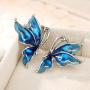 Neoglory Jewelry Blue Butterfly Platinum Plated Fashion Stud Drop Dangle Earrings Women