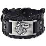 TURTLEDOVE Viking Bracelet Wolf Fenrir - Vintage Nordic Scandinavian Talisman - Gothic Bracelet for Celtic Pagan