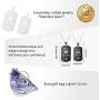 Uloveido Black Stainless Steel King Queen Necklaces Set, Dog Tag Amy Pendant Necklace for Couples