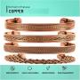 Touchstone Indian Three Metal Copper Brass Peace Healing Chakra Yoga Meditation Mantra Jewelry Bracelet for Women and Men.