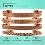 Touchstone Indian Three Metal Copper Brass Peace Healing Chakra Yoga Meditation Mantra Jewelry Bracelet for Women and Men.