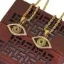 Moca Jewelry Hip-Hop Evil Eye Pendant Stainless Steel Chain Rhinestone Crystal Necklace for Men Women Moca Jewelry Hip-Hop Evil Eye Pendant Stainless Steel Chain Rhinestone Crystal Necklace for Men Women