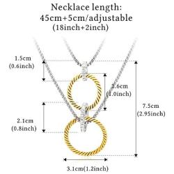 UNY Luxury Cable Wire Design Linked Chain Necklace Women Fashion Jewelry Drop Heart Shape Unique Present