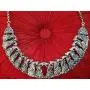 Sansar India Oxidized Silver Plated Peacock Choker Indian Necklace Jewelry for Girls and Women Sansar India Oxidized Silver Plated Peacock Choker Indian Necklace Jewelry for Girls and Women
