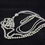 Multi Layer White Simulated pearl Strands Necklace Costume Jewelry Set For Women Necklace And Earrings