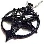 Black Baphomet & Inverted Pentagram Pendant Chain Necklace Satan Lucifer Satanic Occult Gothic Pentacle Goat Head Horns Black Baphomet & Inverted Pentagram Pendant Chain Necklace Satan Lucifer Satanic Occult Gothic Pentacle Goat Head Horns