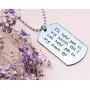 MS. CLOVER Valentines Day Jewelry, Stainless Steel Pendant Gift for Him, Long Distance Couples Necklace.
