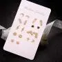 fxmimior Fashion Women Earrings Sequins Plated Vintage Gold Bohemian Stub Chain Drop Dangle Earrings Jewelry for Women