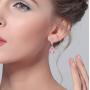 EVER FAITH Womens 925 Sterling Silver Zircon Wedding 8-Shaped Infinity Pierced Dangle Earrings Clear