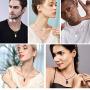 U7 Couples Necklace Stainless Steel Gold Color Custom Cat Yin Yang/Heart Puzzle BFF Friendship/Mother Daugther/His and Her Matching Set Necklaces for Men Women