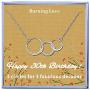 30th Birthday Gifts for Women Sterling Silver 3 Interlocking Circles Infinity Necklaces for Her Birthday Gifts for Mom Wife Aunt Teacher Colleague Jewelry for Women 3 Circles 3 Decades