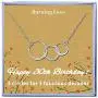30th Birthday Gifts for Women Sterling Silver 3 Interlocking Circles Infinity Necklaces for Her Birthday Gifts for Mom Wife Aunt Teacher Colleague Jewelry for Women 3 Circles 3 Decades