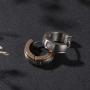TGNEL Titanium Small Circle Huggie Hoop Earrings for Men Hypoallergenic Piercing Body Jewelry for Sensitive Ear