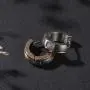 TGNEL Titanium Small Circle Huggie Hoop Earrings for Men Hypoallergenic Piercing Body Jewelry for Sensitive Ear