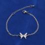 WUSUANED Butterfly Bracelet Necklace Fashion Jewelry Gift for Women Girls