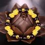Feng Shui Amulet Bracelet The Best Prosperity Red Garnet Bead Bracelet with 6/4 Gold Plated Pi Xiu/Pi Yao Lucky Wealthy Brecelet